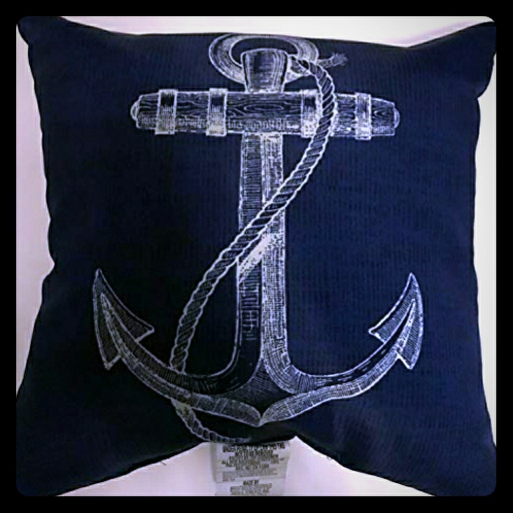 Anchor throw pillow 16x16 with insert